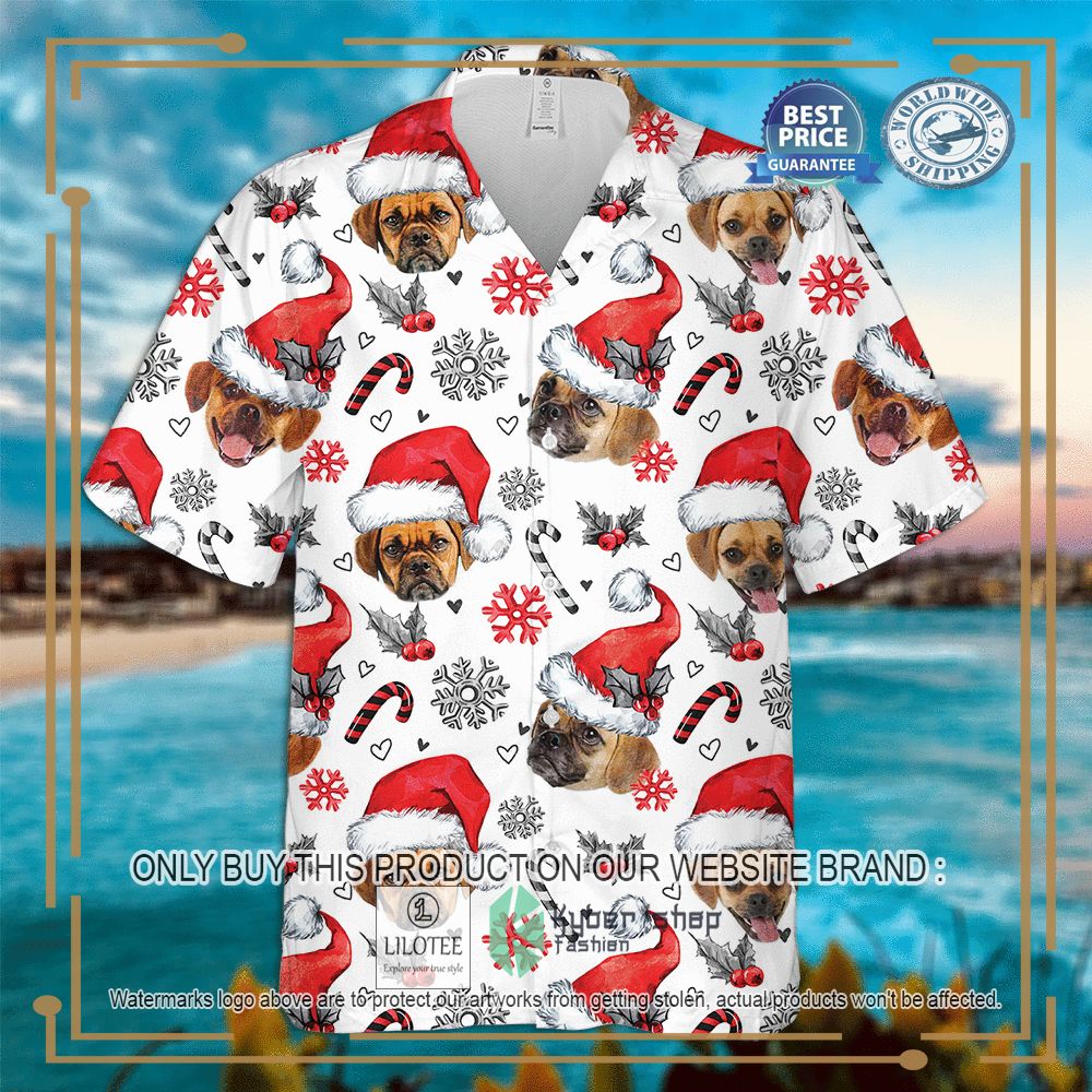 Puggle Christmas Hawaiian Shirt 4