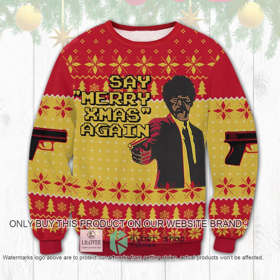 Pulp Fiction Christmas Sweater, Sweatshirt 8