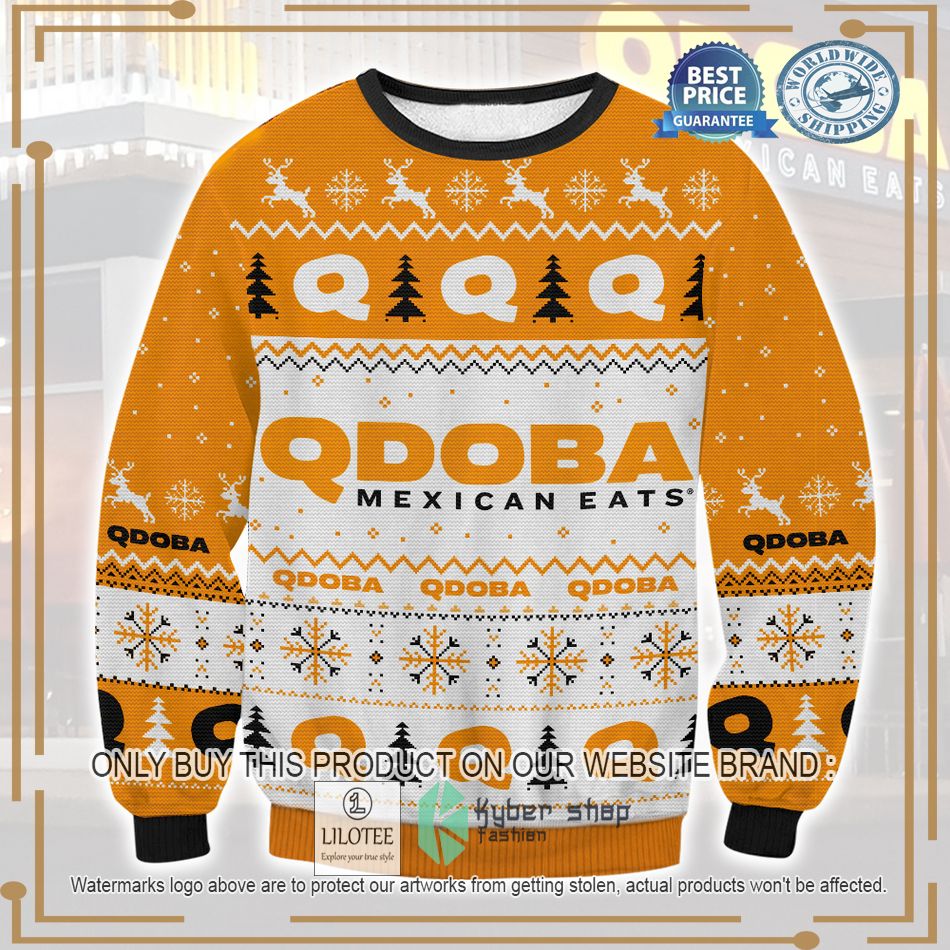 qdoba mexican eats ugly christmas sweater 1 72868