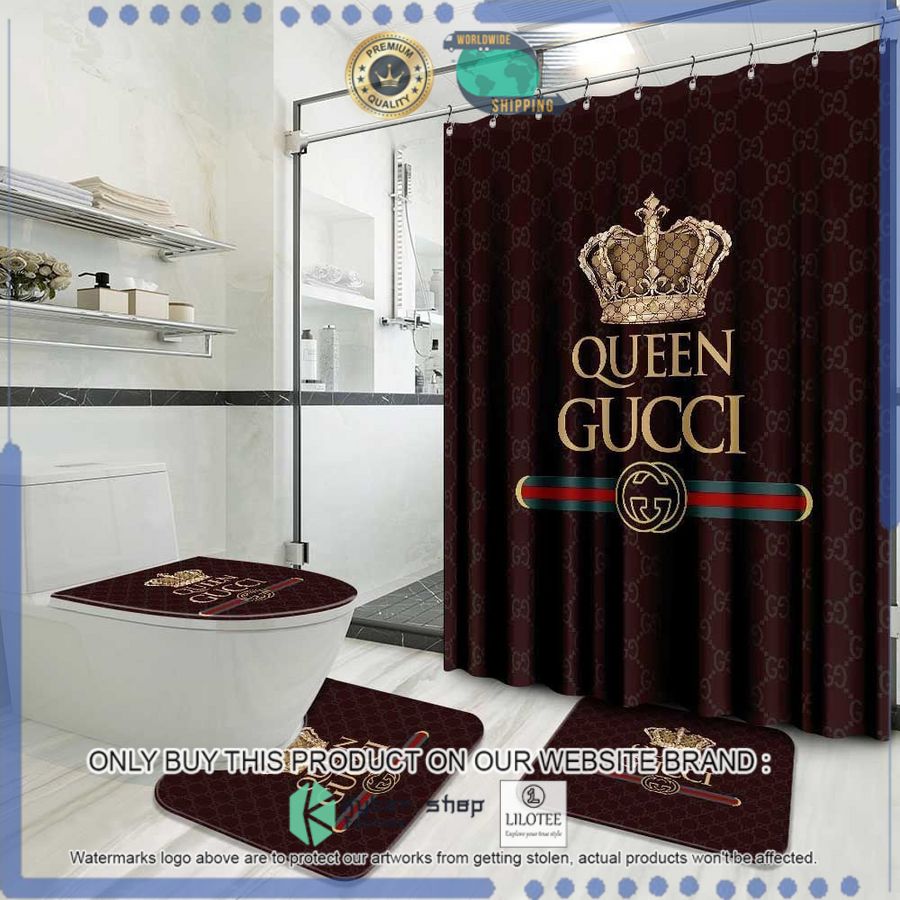 queen gucci dark brown bathroom set 1 17205