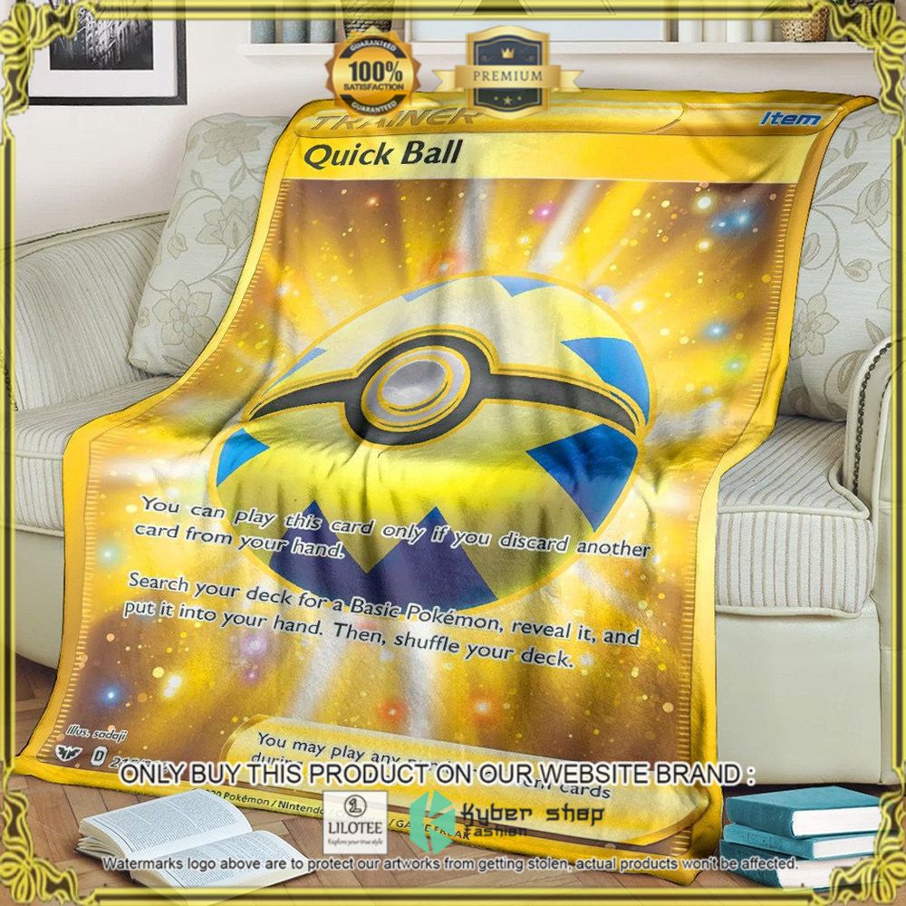 Quick Ball Trainer Custom Pokemon Soft Blanket - LIMITED EDITION 9
