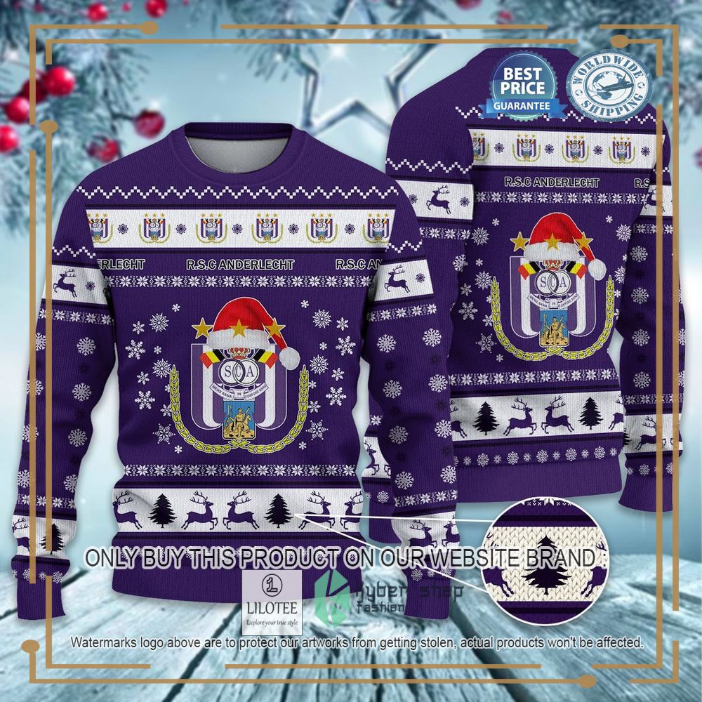 R.S.C. Anderlecht Ugly Christmas Sweater 7