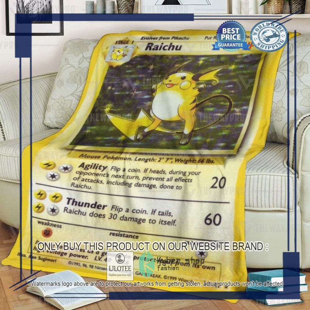 Raichu Base Set Pokemon Blanket - LIMITED EDITION 9