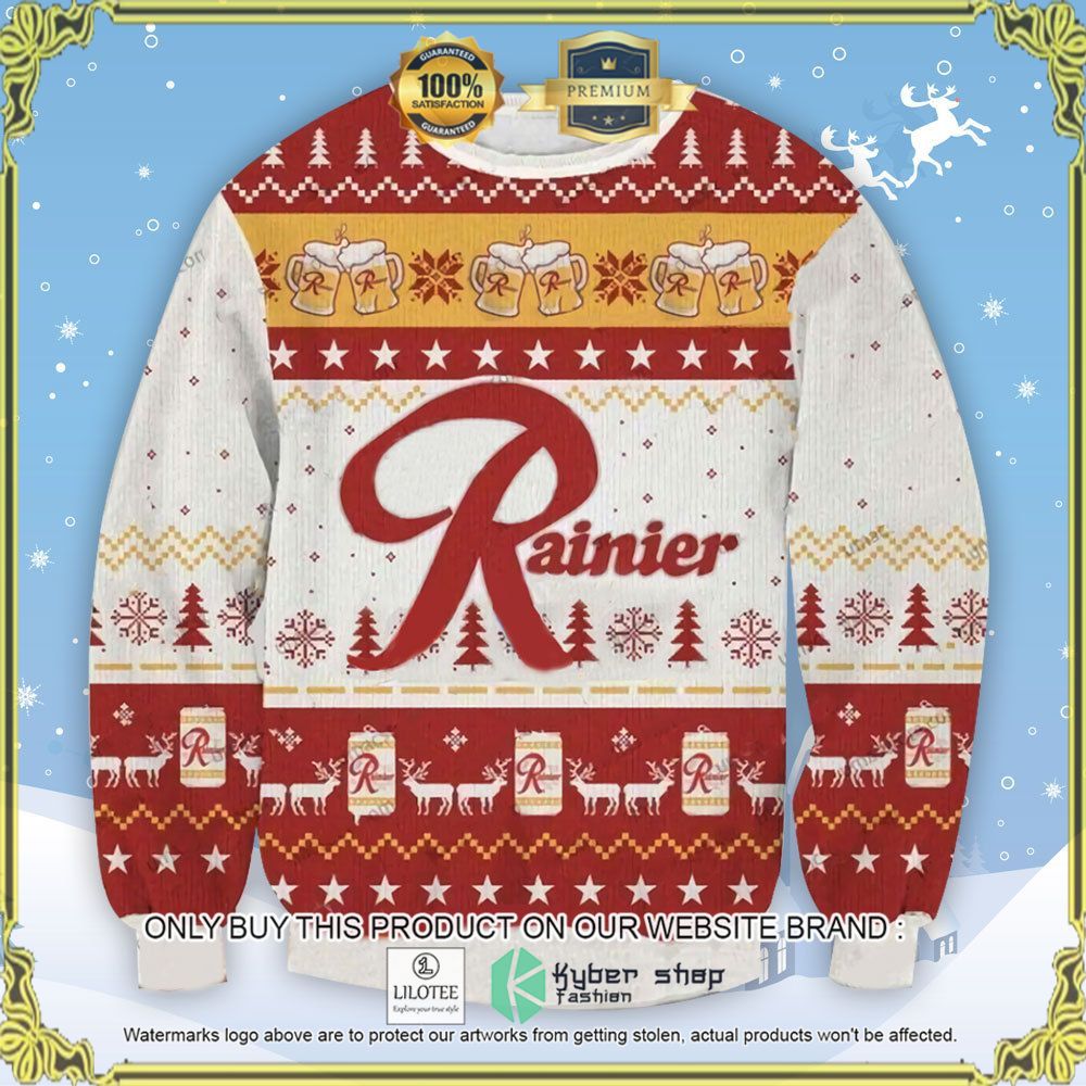 rainier beer knitted christmas sweater 1 3335
