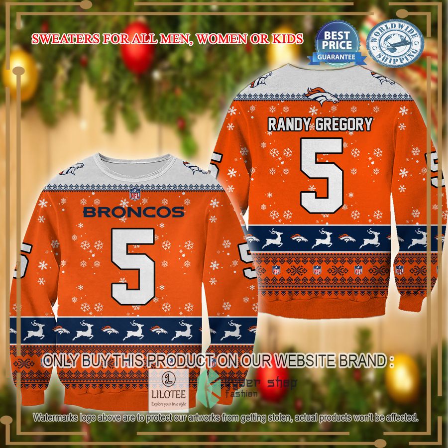 randy gregory denver broncos christmas sweater 1 31600