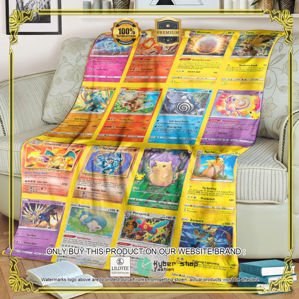 Rare Holo Cards Anime Pokemon Blanket - LIMITED EDITION 7