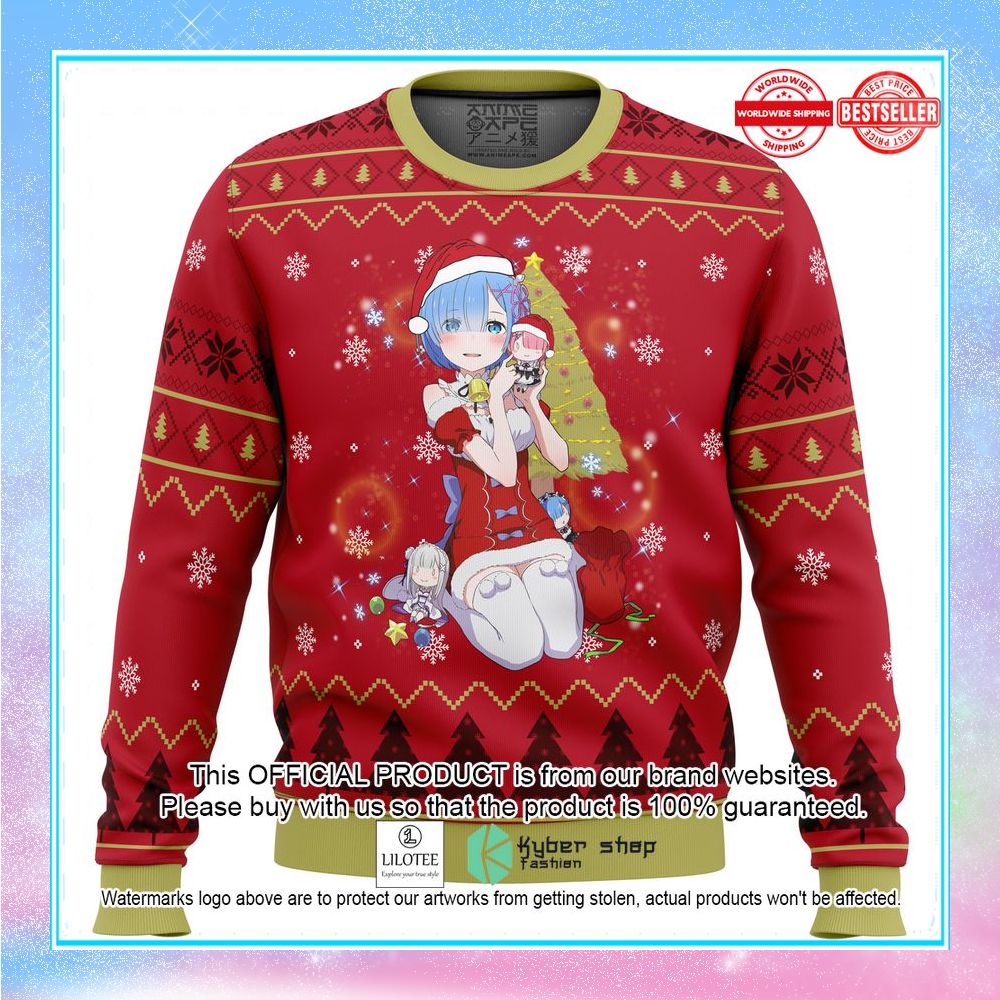 re zero rem christmas sweater christmas 1 99