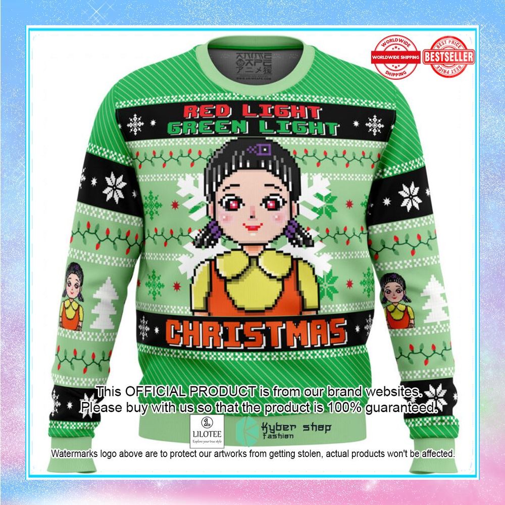 red green light squid game christmas sweater 1 114