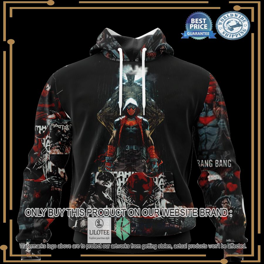 red hood dc comics universe black hoodie hoodie mask 1 23960