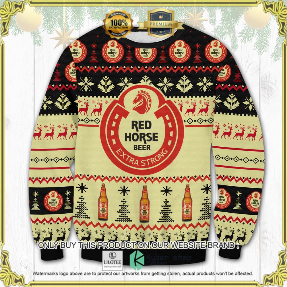 red horse beer ugly sweater 1 43543