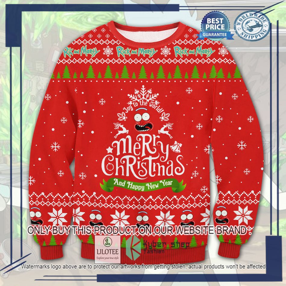 rick and morty merry christmas and happy new year ugly christmas sweater 1 88304