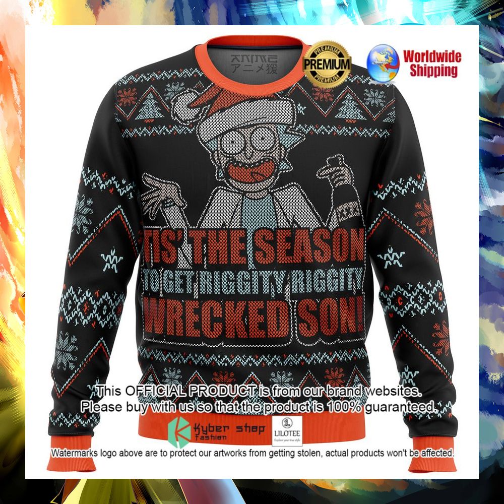 rick and morty tis the season cartoon christmas sweater 1 230
