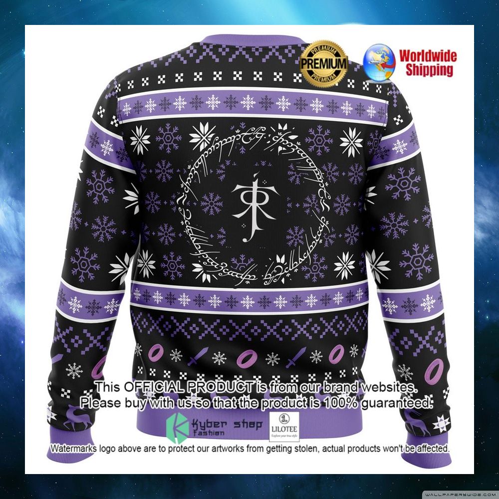 Ring Language Lord of the Ring Christmas Sweater - LIMITED EDITION 4 ring language lord of the ring christmas sweater 1 379