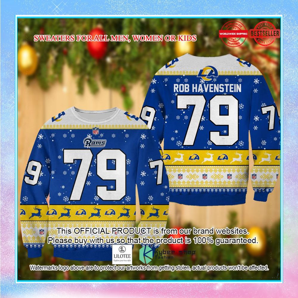 rob havenstein los angeles rams christmas sweater 1 398