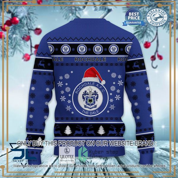 rochdale afc blue christmas sweater 3 46638