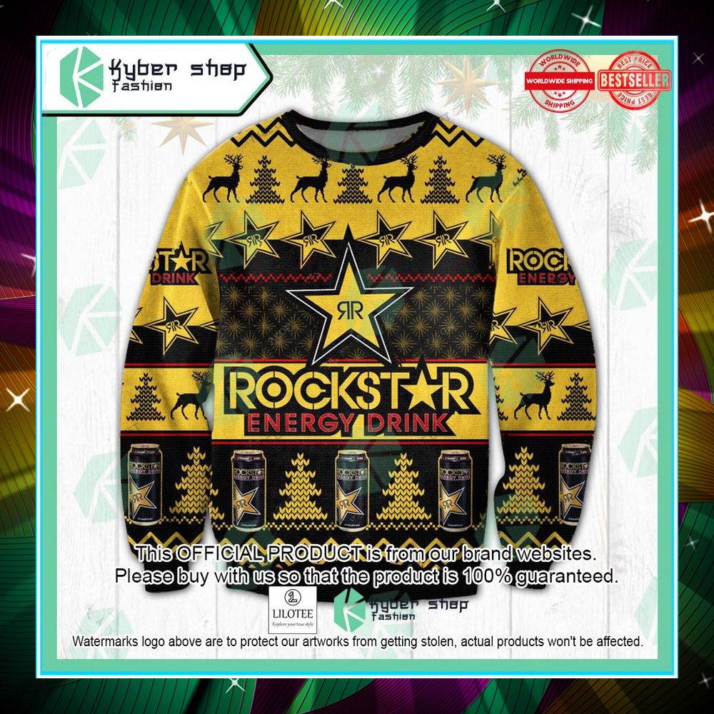 rockstar energy drink christmas sweater 1 777