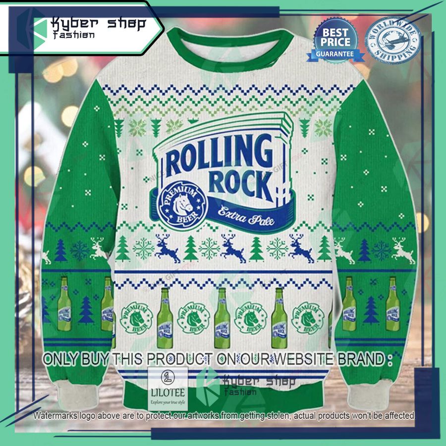 rolling rock ugly christmas sweater 1 2405