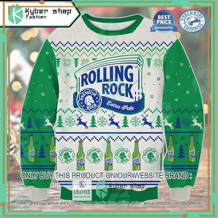 rolling rock ugly christmas sweater 1 88042