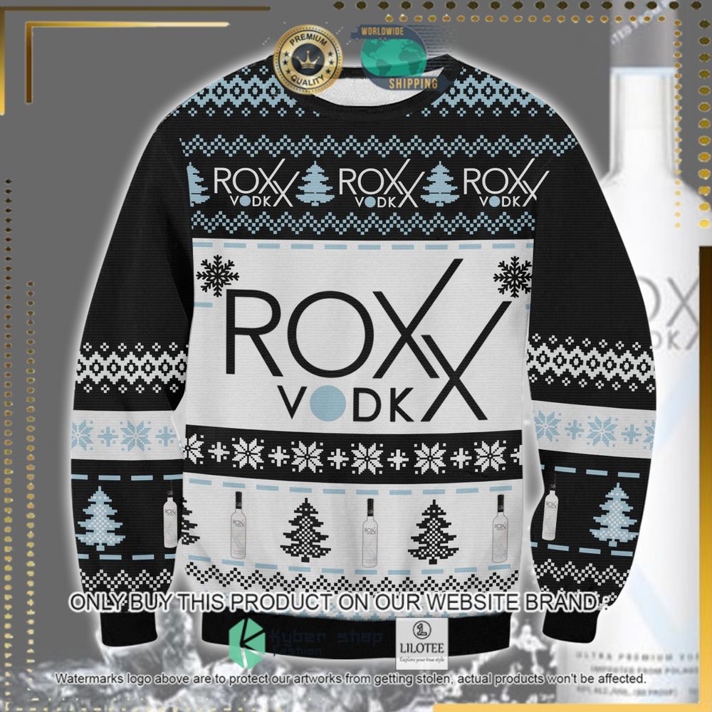 roxx vodka black white ugly sweater 1 29155
