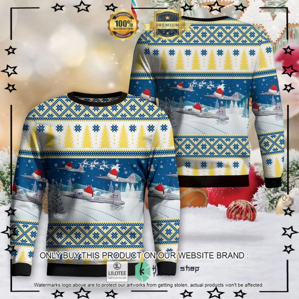 royal canadian air force canadair cf 5 cf 116 freedom fighter christmas sweater 1 28576