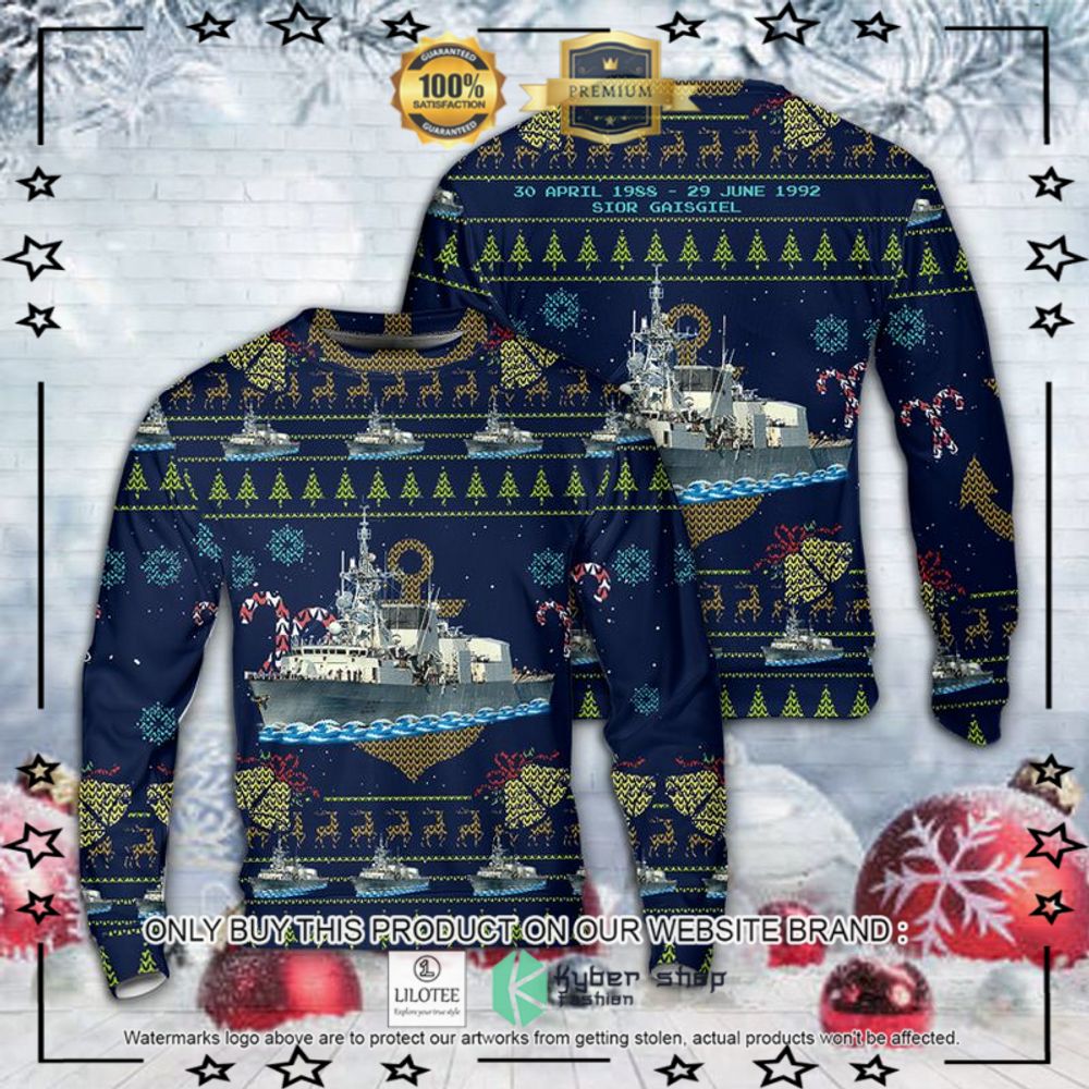 royal canadian navy hmcs halifax ffh 330 christmas sweater 1 3051