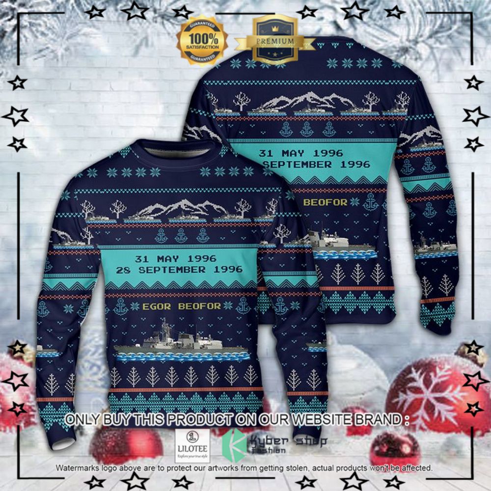 royal canadian navy hmcs ottawa ffh 341 christmas sweater 1 61122