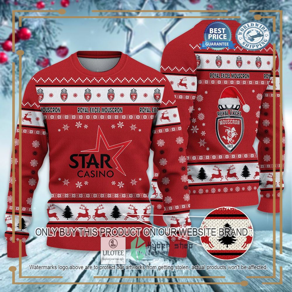 Royal Excel Mouscron Ugly Christmas Sweater 7