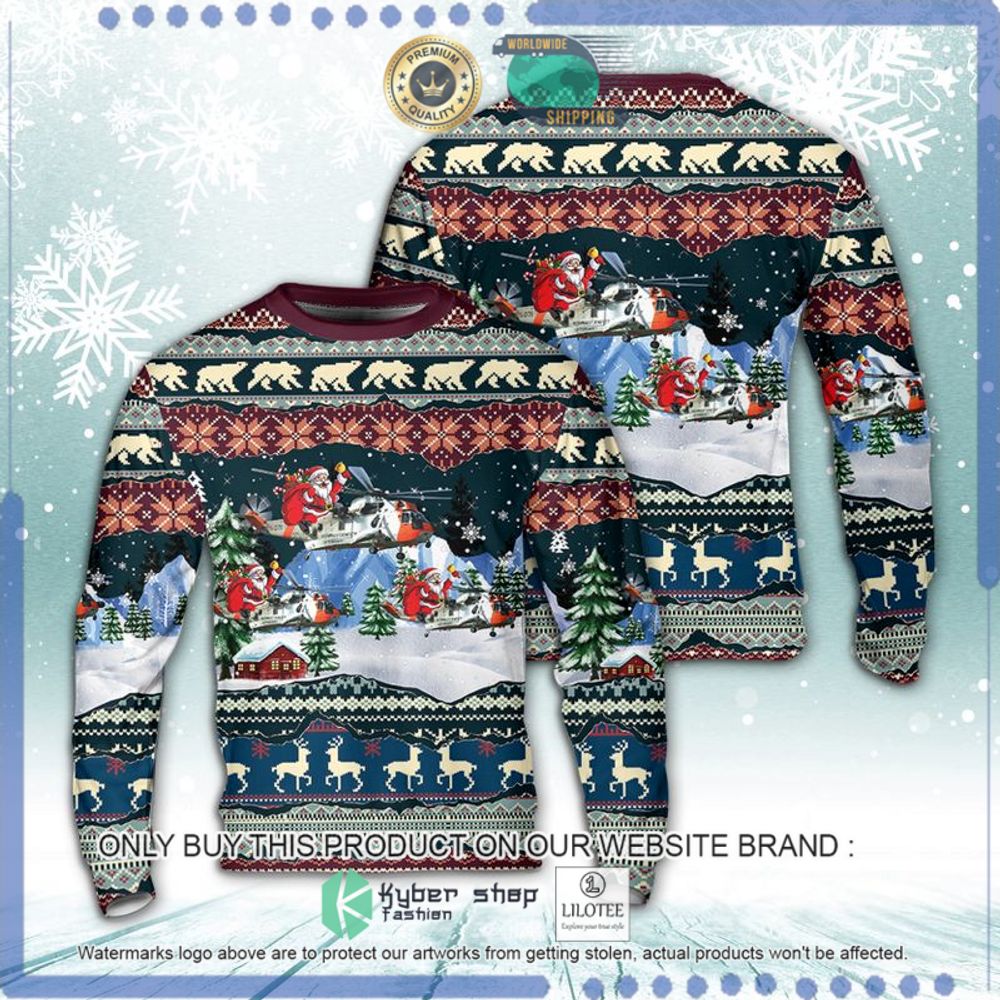 royal norwegian air force westland sea king mk43b christmas sweater 1 23461