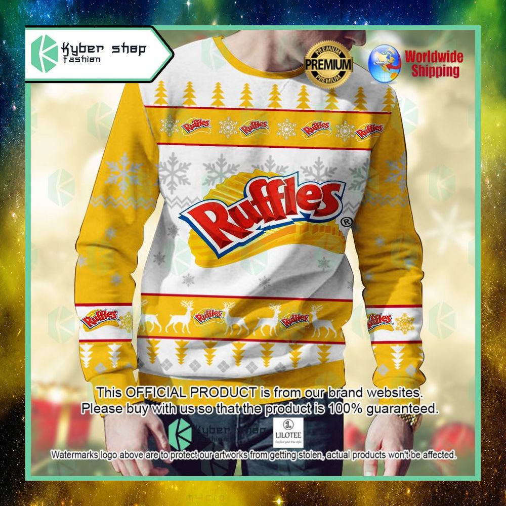 ruffles custom name christmas sweater 1 452
