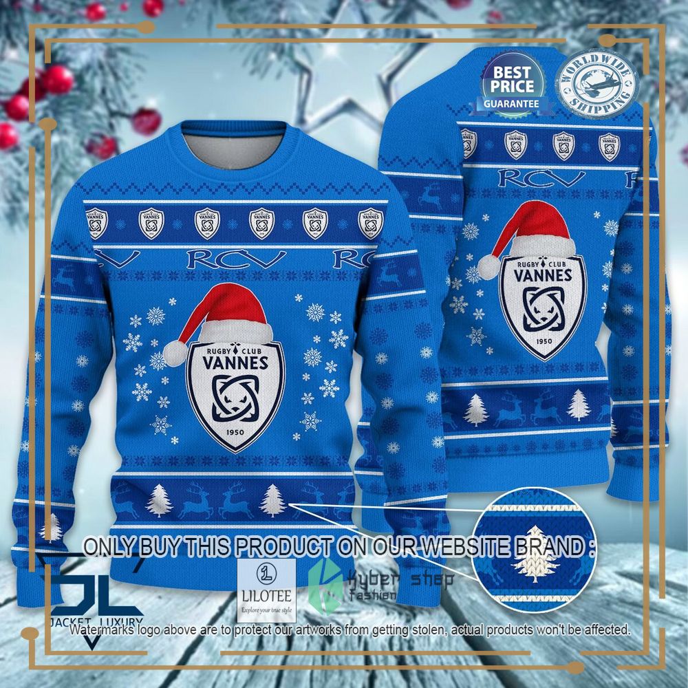 Rugby Club Vannes Ugly Christmas Sweater 6