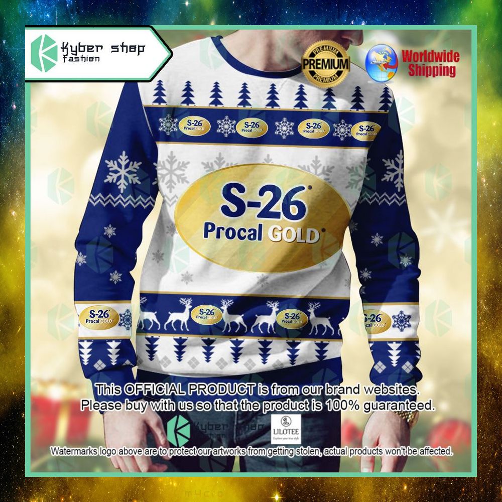 s 26 procal gold custom name christmas sweater 1 530
