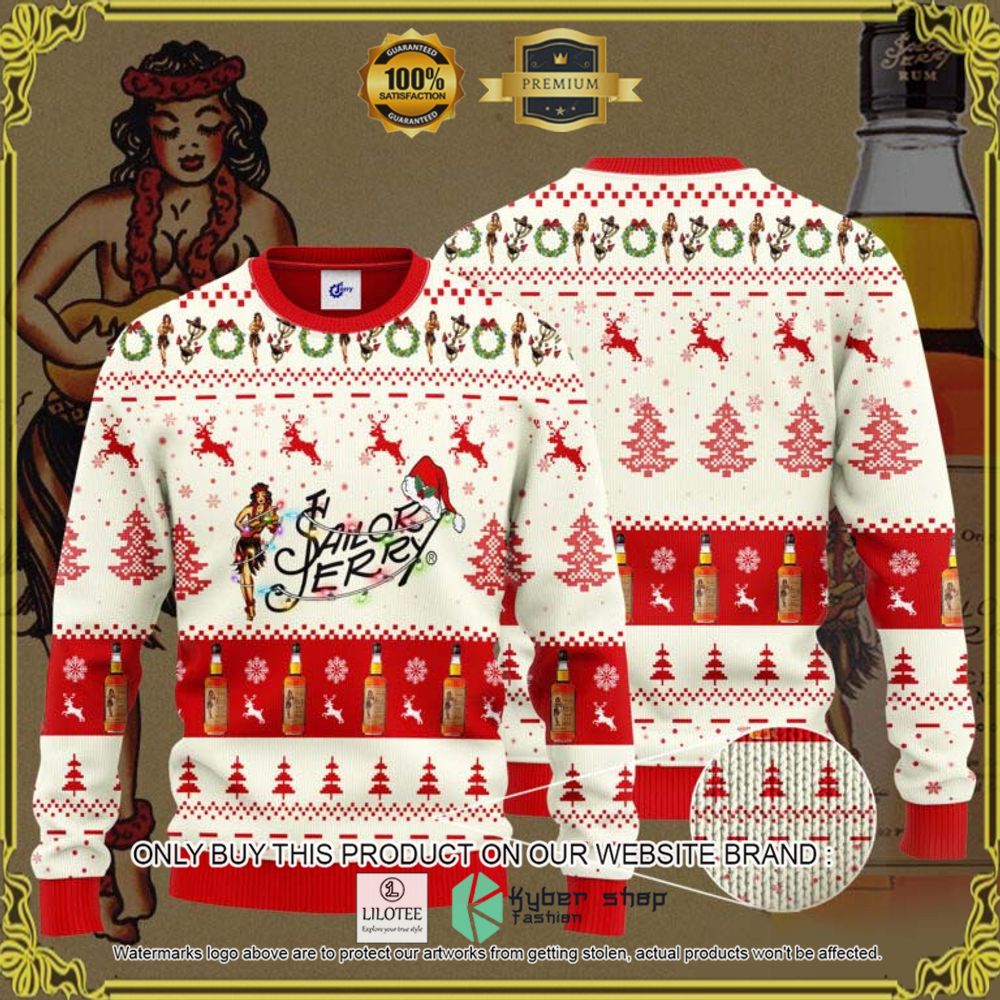 sailor jerry santa hat knitted christmas sweater 1 9375