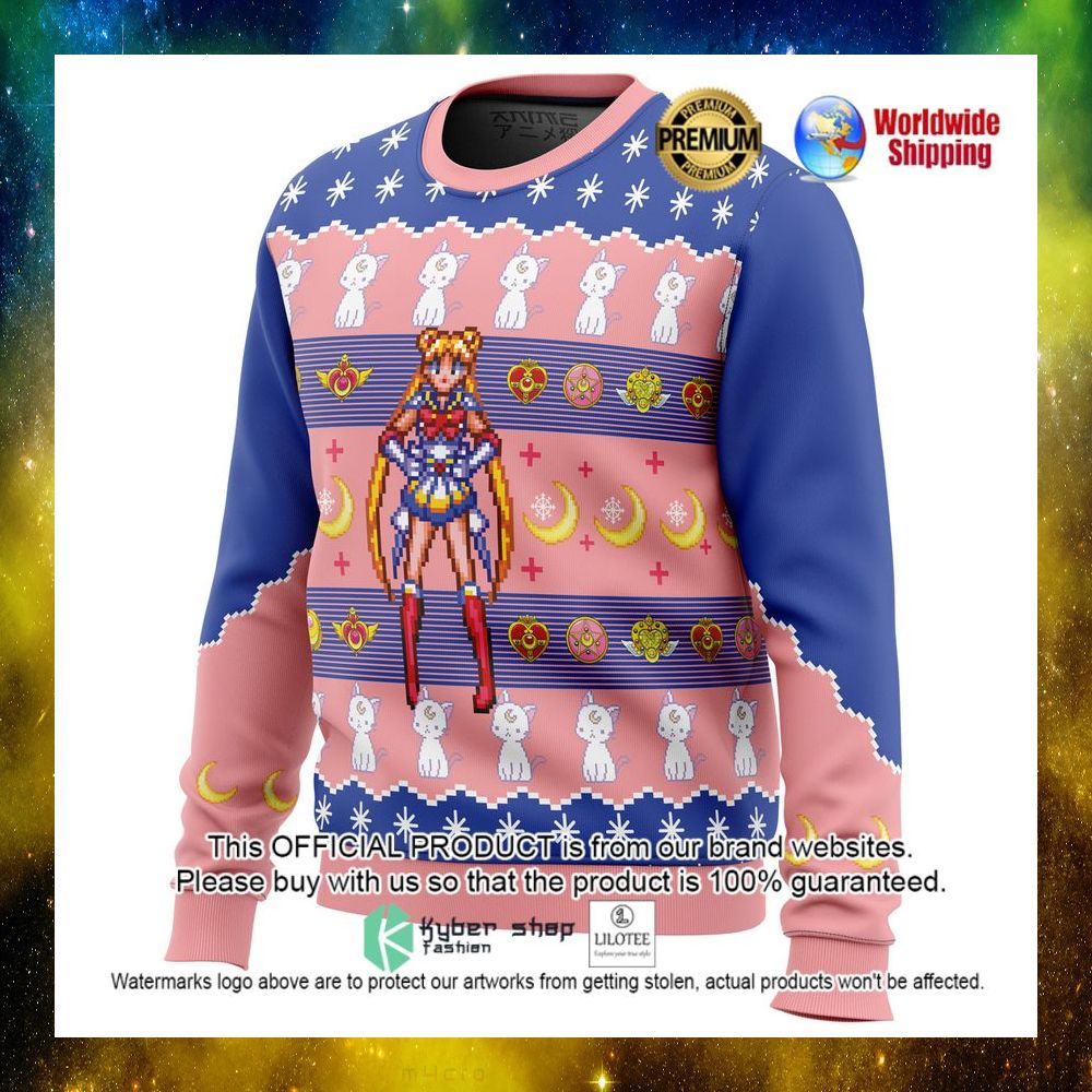sailor moon anime christmas sweater 1 874