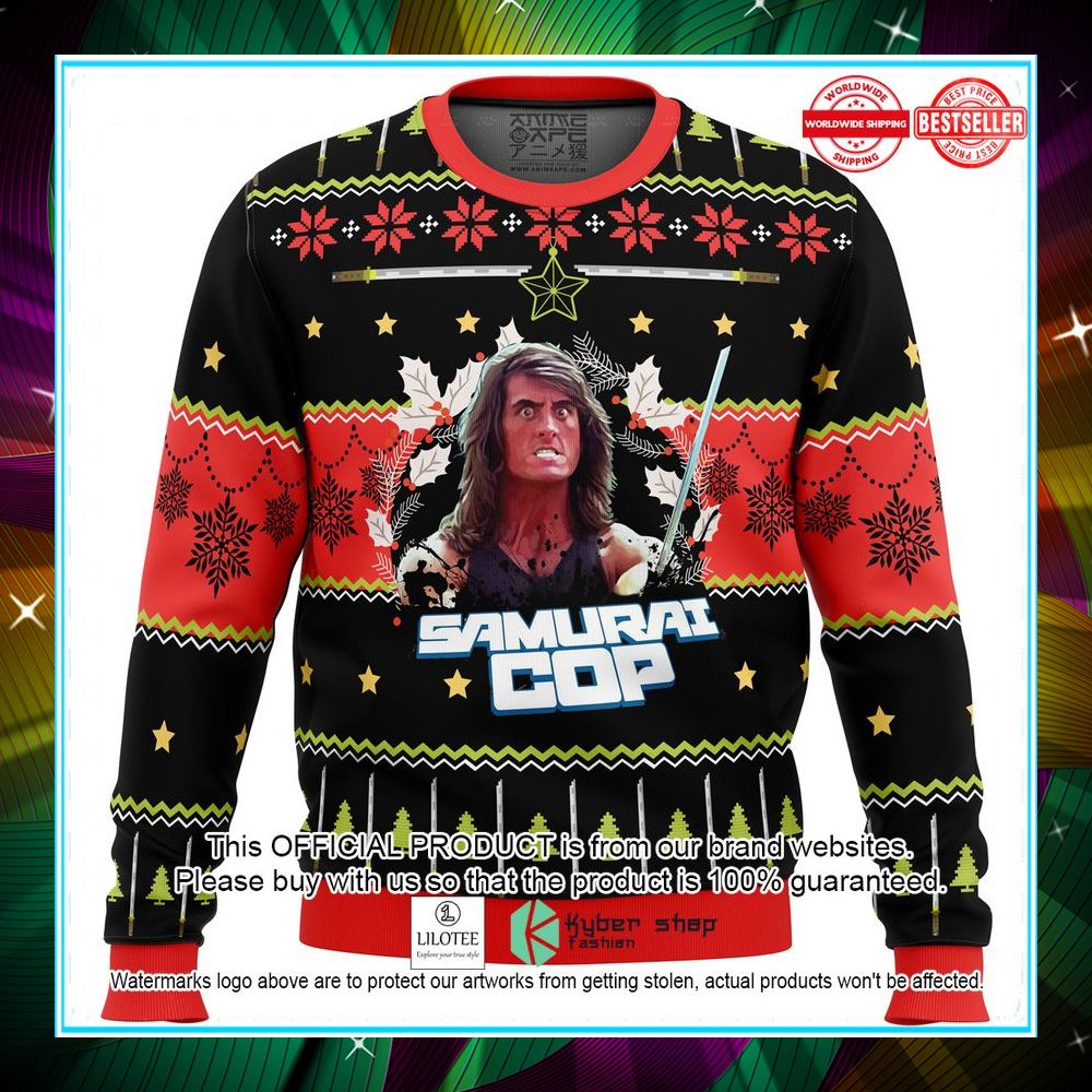 samurai cop christmas sweater 1 71
