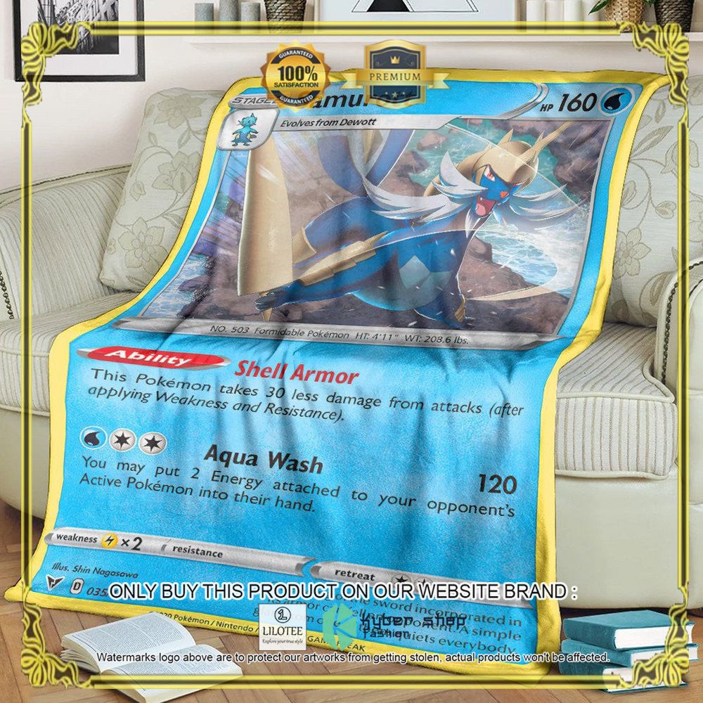 Samurott Vivid Voltage Anime Pokemon Blanket - LIMITED EDITION 8