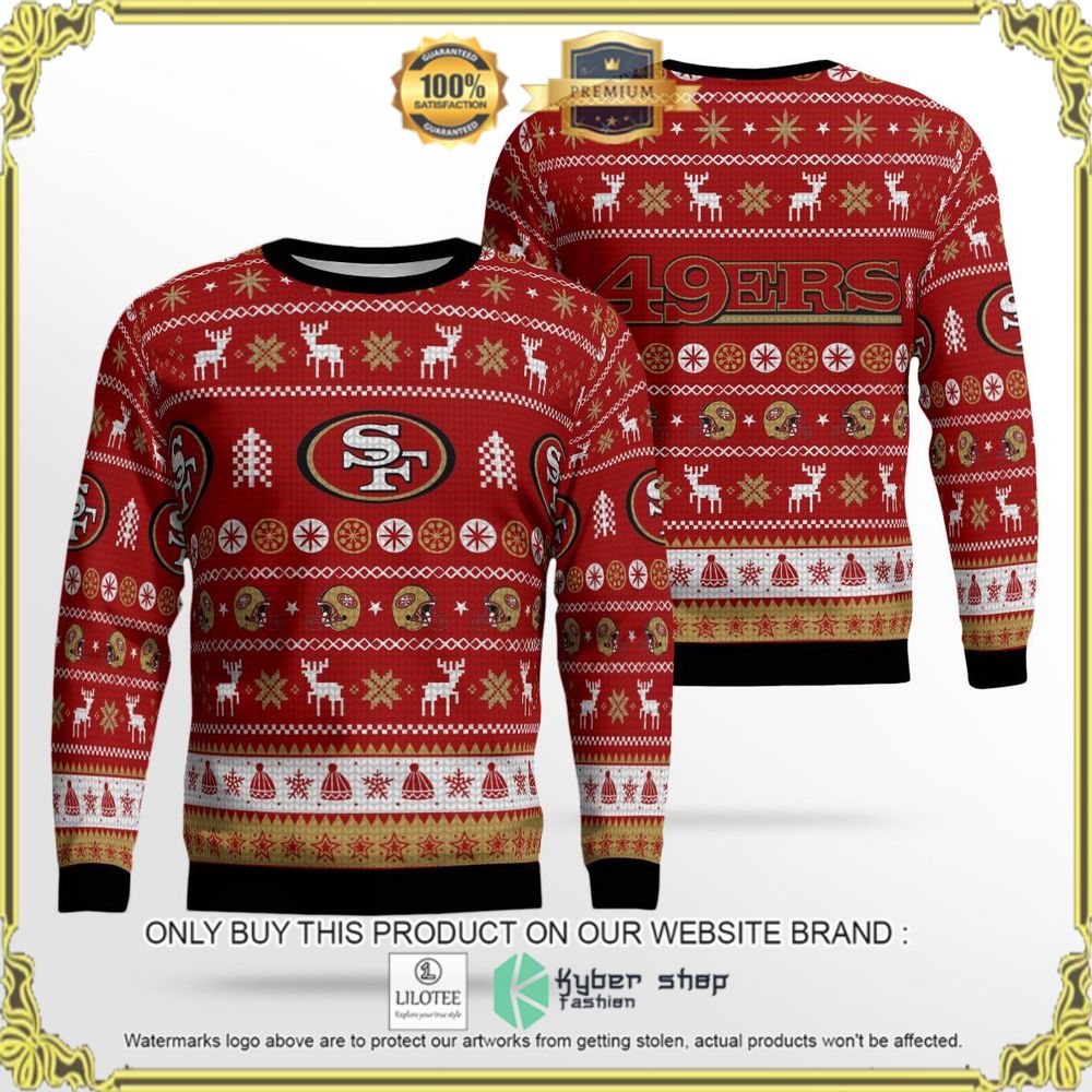 san francisco 49ers football team holiday christmas sweater 1 74176