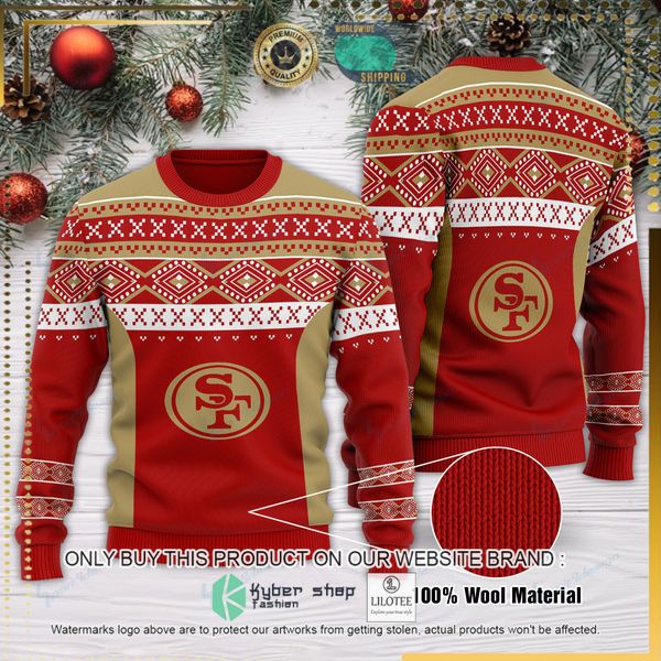 san francisco 49ers team nfl woolen knitted sweater 1 30846