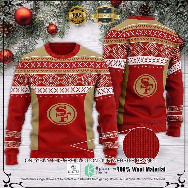 san francisco 49ers team nfl woolen knitted sweater 1 35615