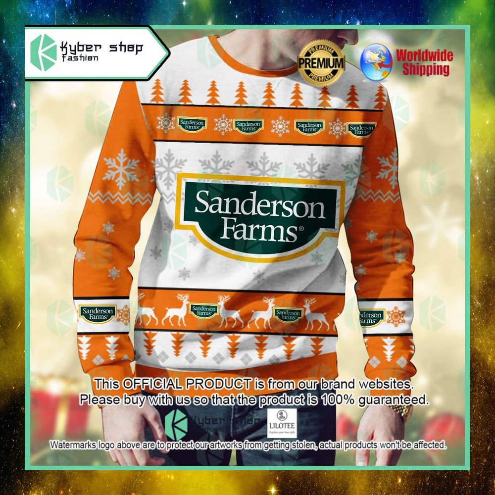 sanderson farms custom name christmas sweater 1 91