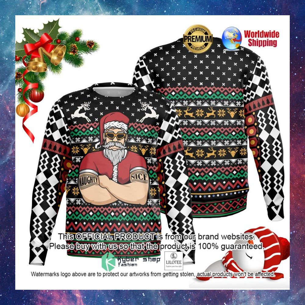 santa bouncer naughty nice sweater 1 643