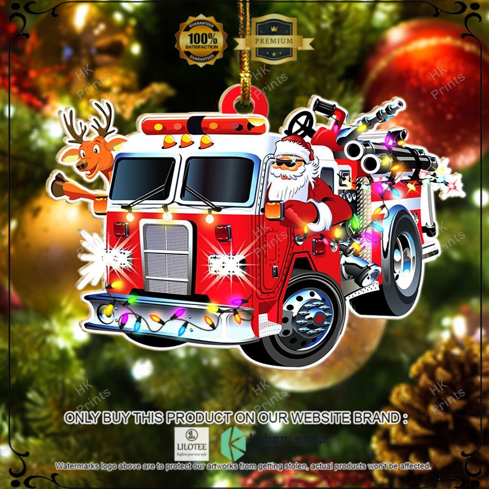 santa firefighter christmas ornament 1 43074