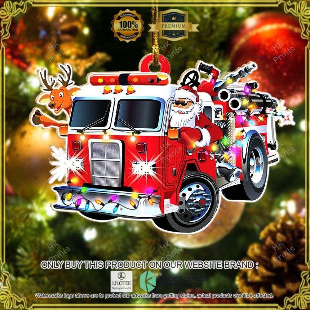 santa firefighter christmas ornament 1 93967