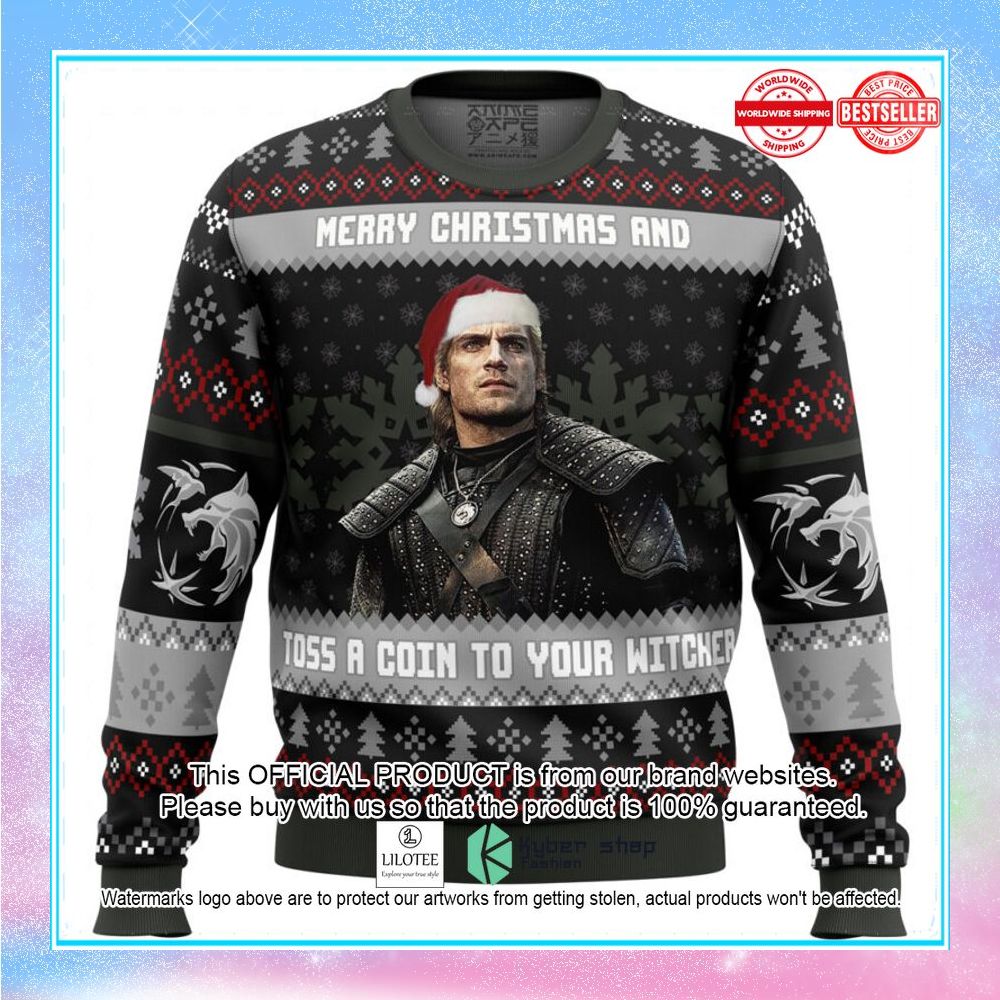 santa witcher the witcher christmas sweater 1 507