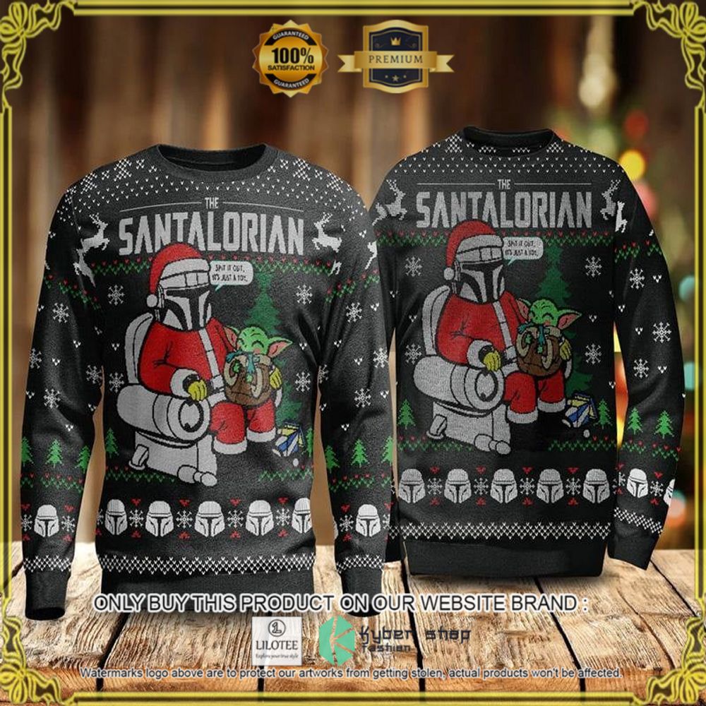 santalorian baby yoda star wars christmas sweater 1 24903