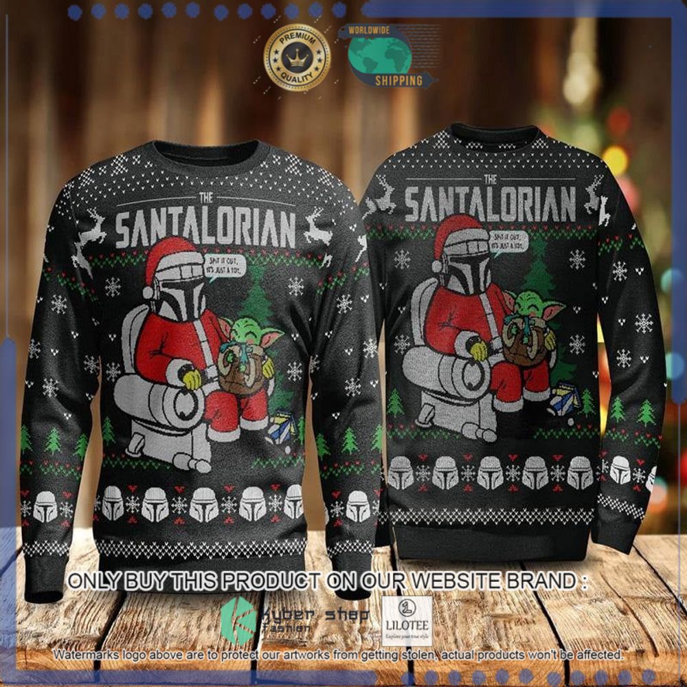 santalorian baby yoda star wars christmas sweater 1 82188