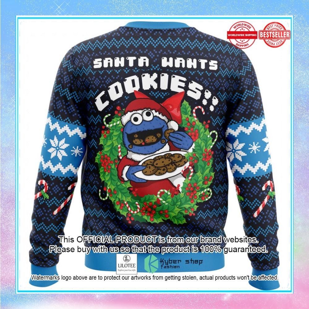 santas cookies cookie monster sweater christmas 2 869