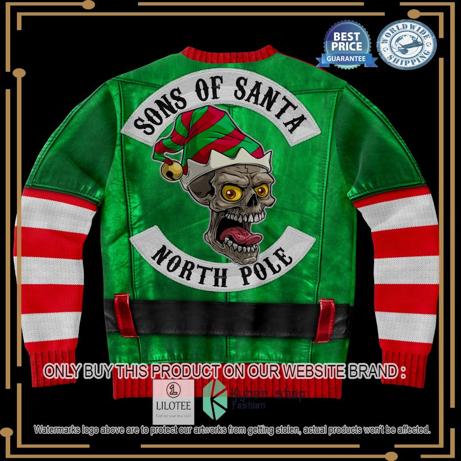 santas little biker help christmas sweater 2 55762