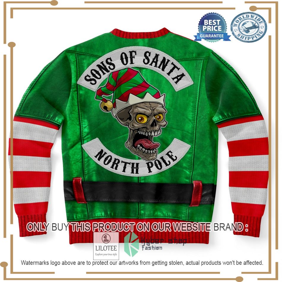 santas little biker help ugly christmas sweater 2 32691