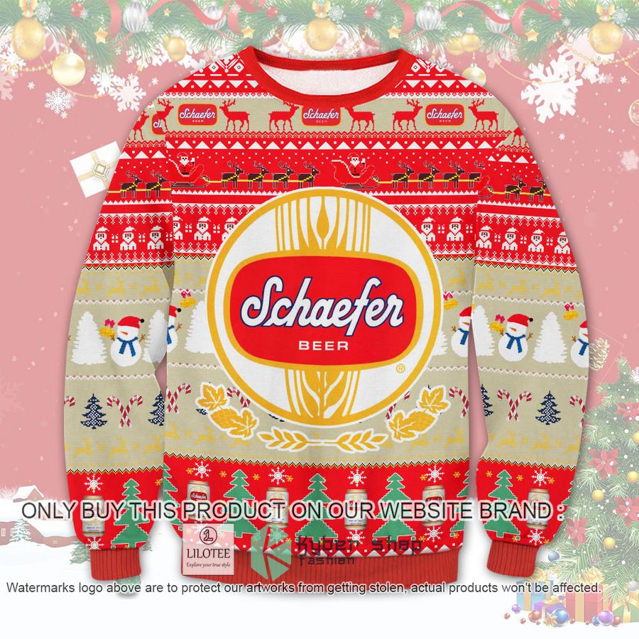 Schaefer Beer Christmas Sweater, Sweatshirt 9