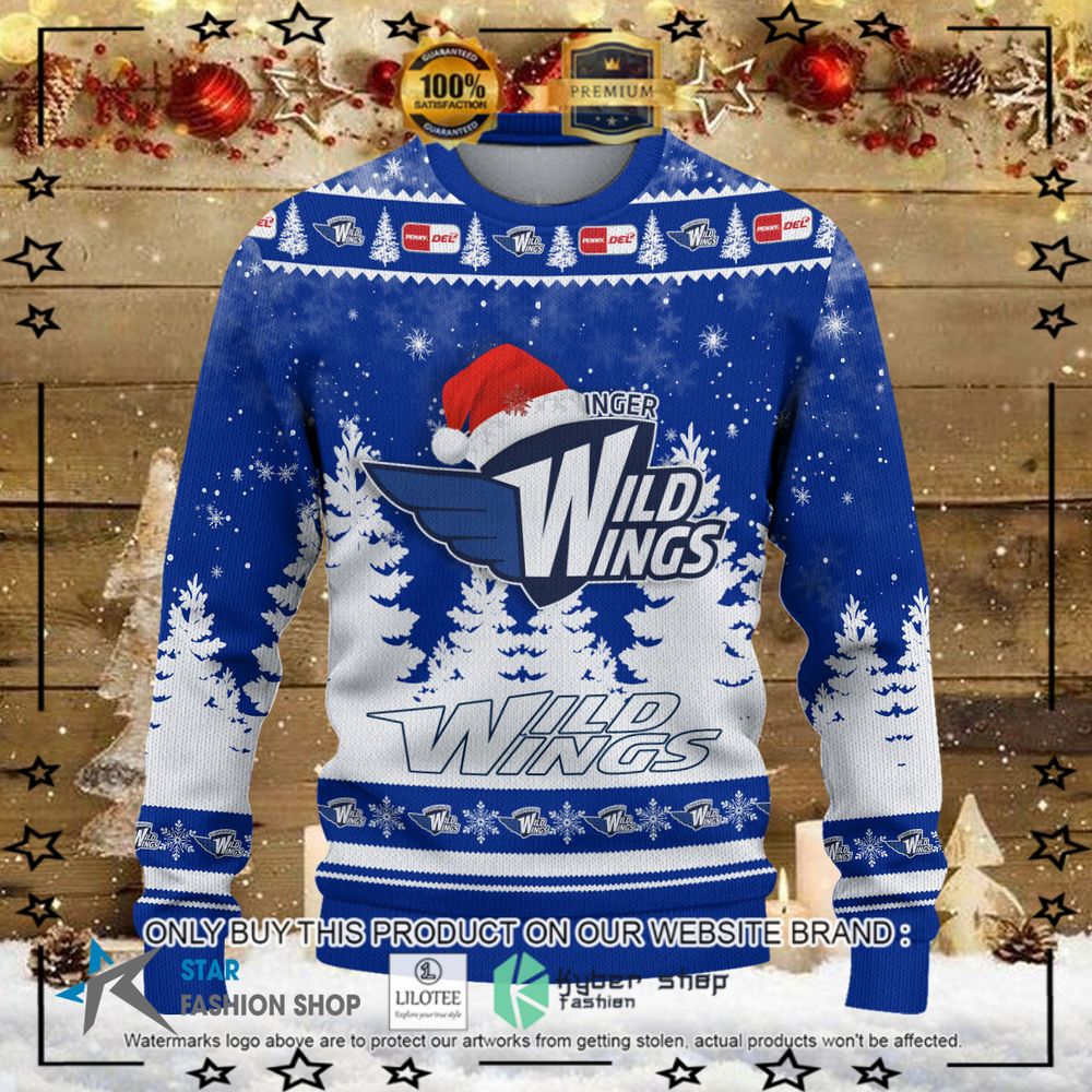 schwenninger wild wings blue white christmas sweater 1 78482